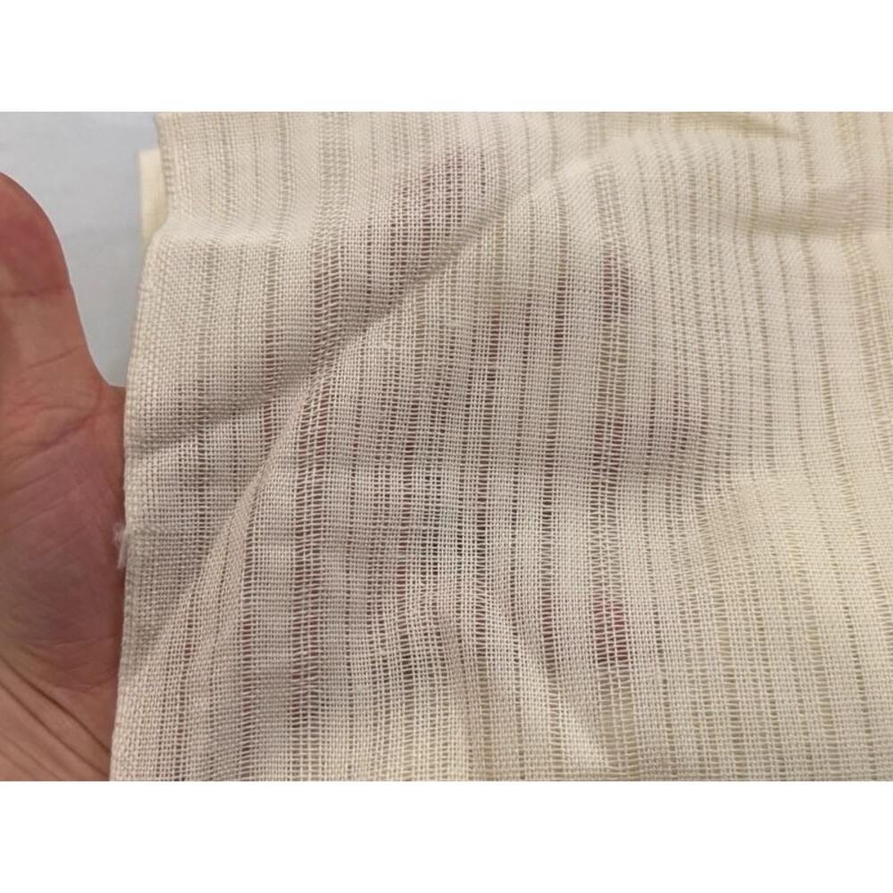 (QTY 2) Beige Fabric, Maybe tablecloth or curtain?, 48 inx2 yrd & 48x30 in piece